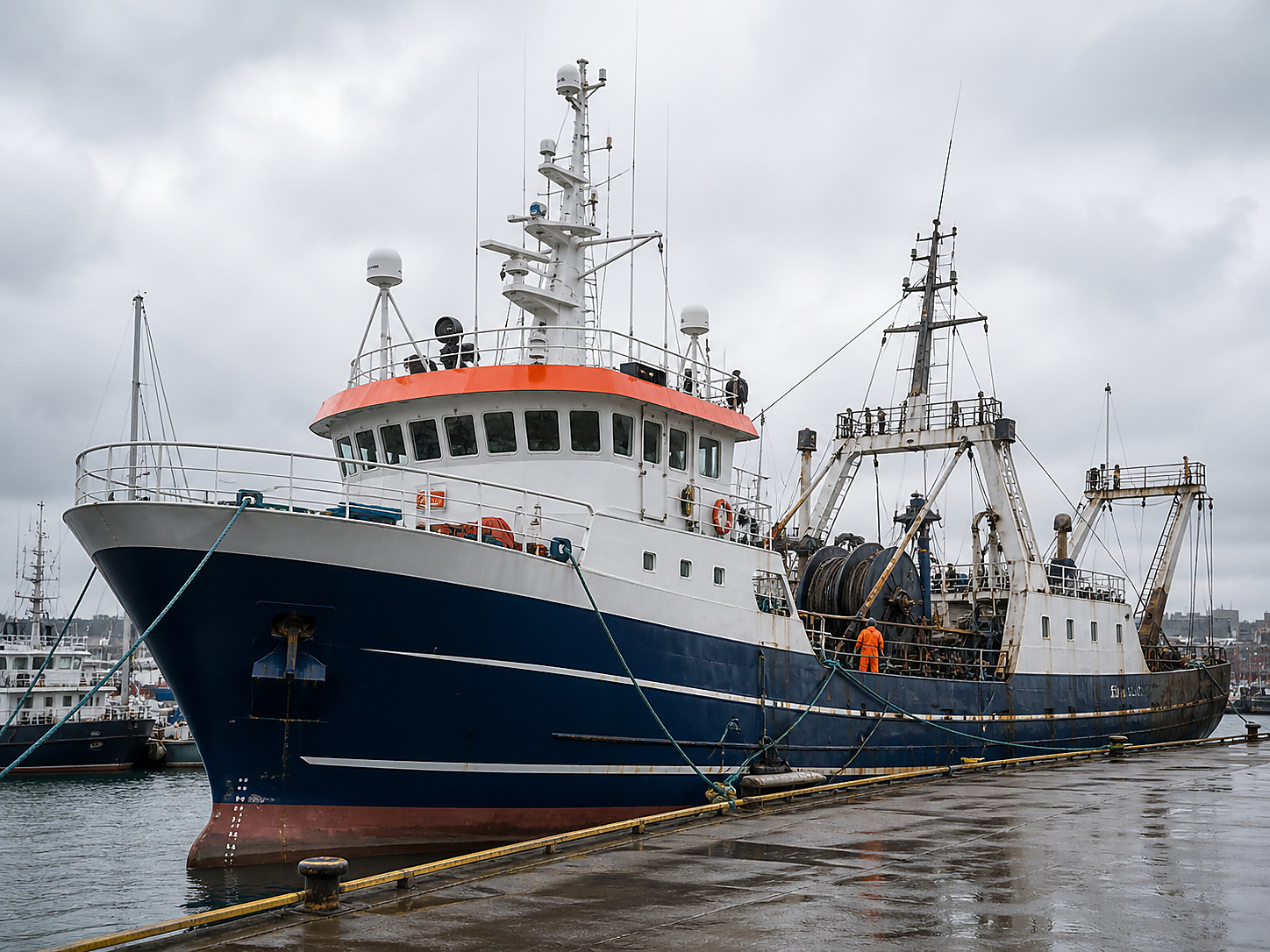 Рыболовное судно в море
